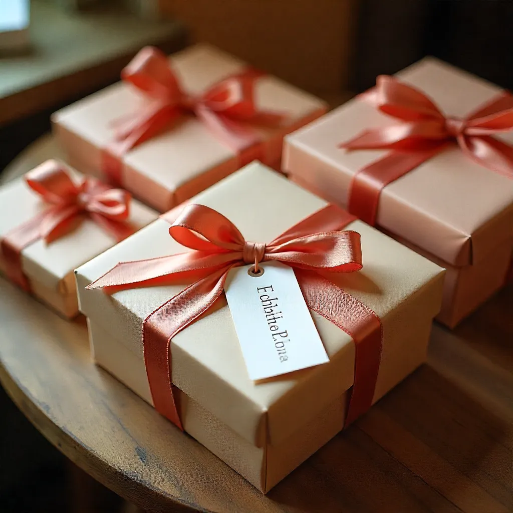 Elegant gift wrapping presentation